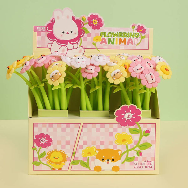 Flowering Animals Gel Pens