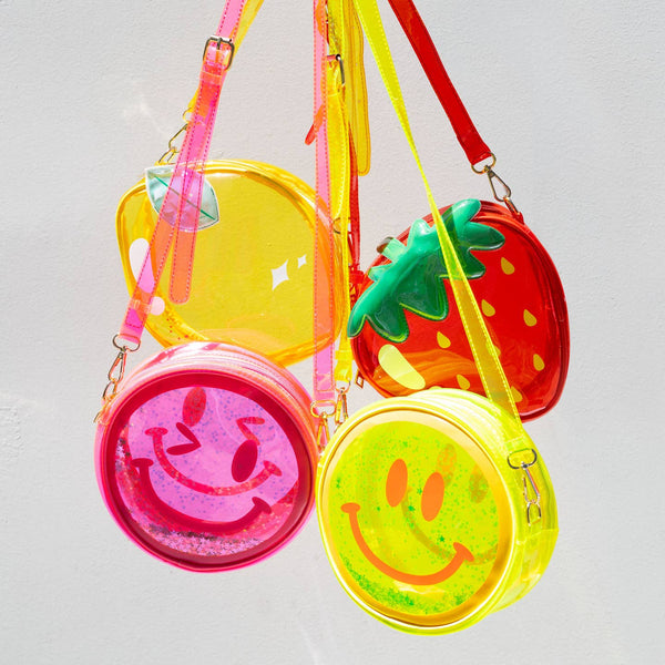 Jelly Pink Winky Face Handbag