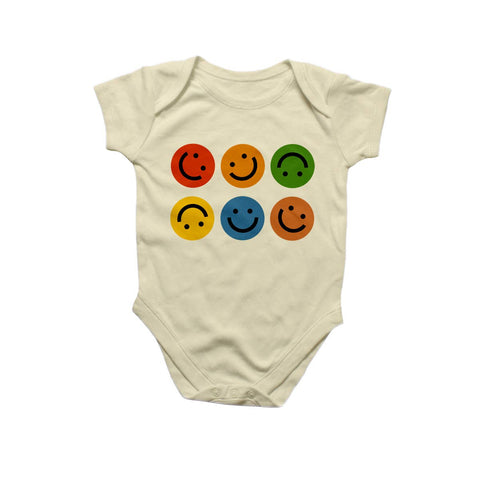 Smiling Colorful Faces Onesie