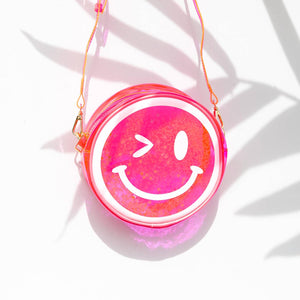 Jelly Pink Winky Face Handbag