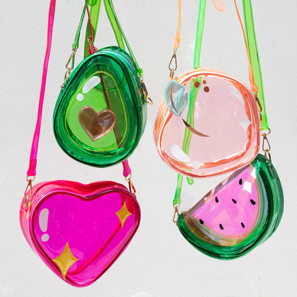 Jelly Sparkly Heart Handbag